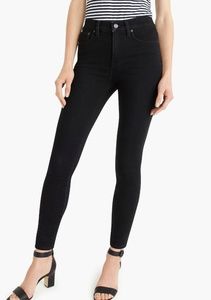 J. Crew 9" High Rise Jeggings Jeans in Black Wash